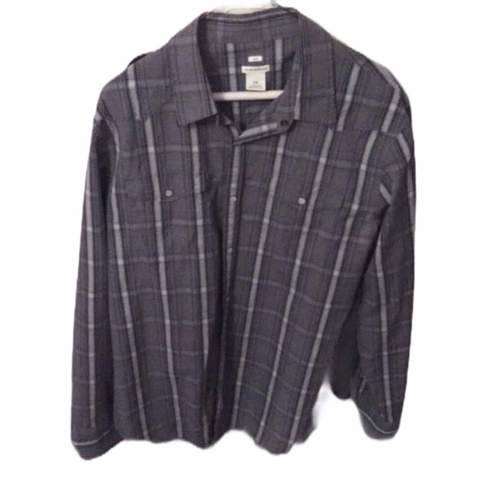 Club Monaco Plaid Button Down Men's size Large